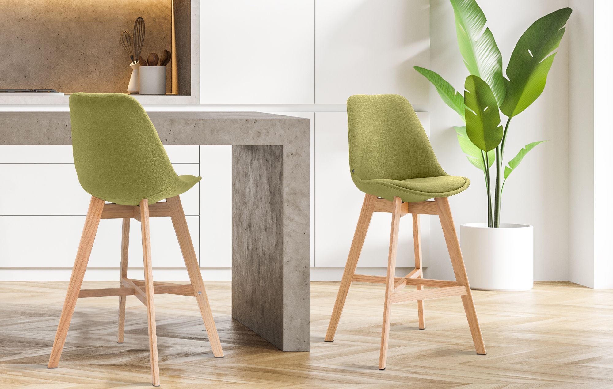 2er Set Barhocker Cannes Stoff