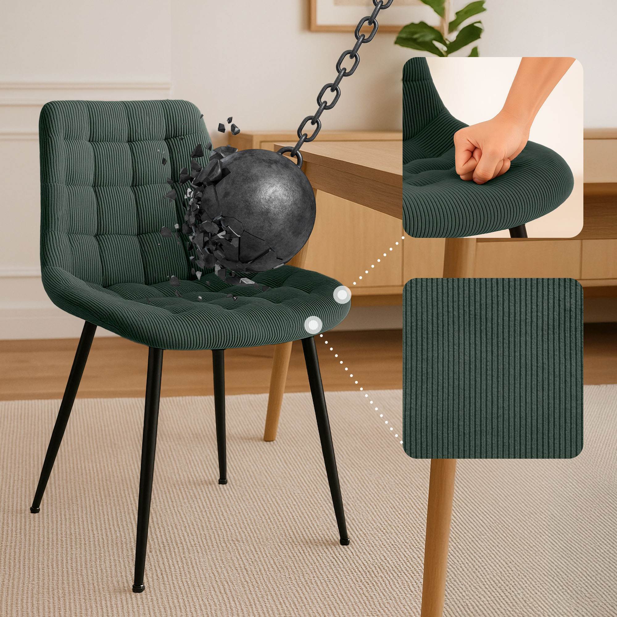 Esszimmerstuhl Sardna Cord