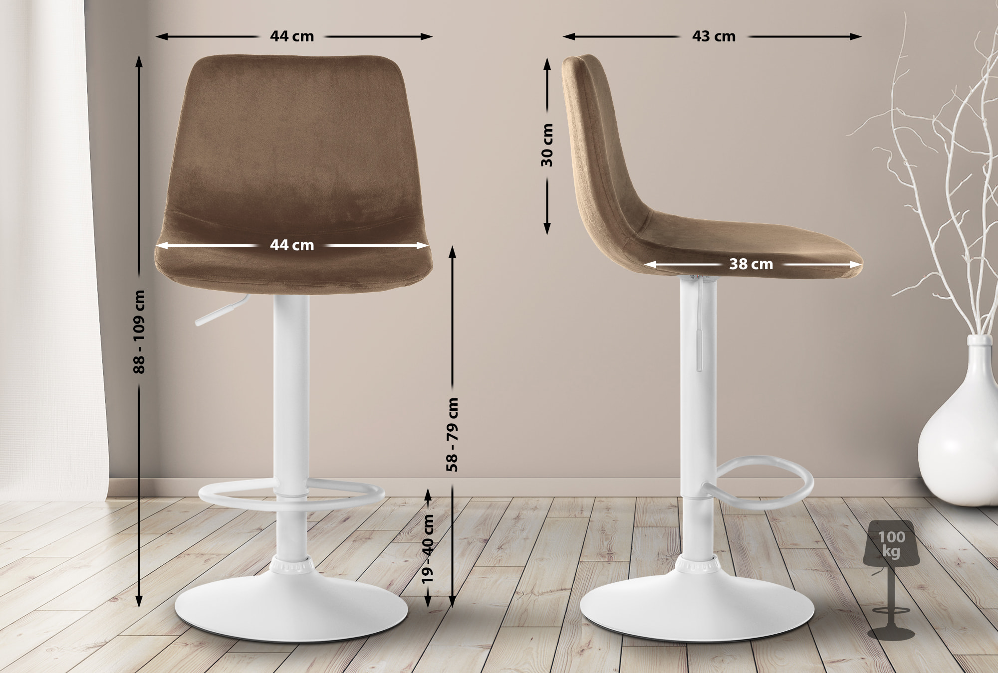Barhocker Divo Samt
