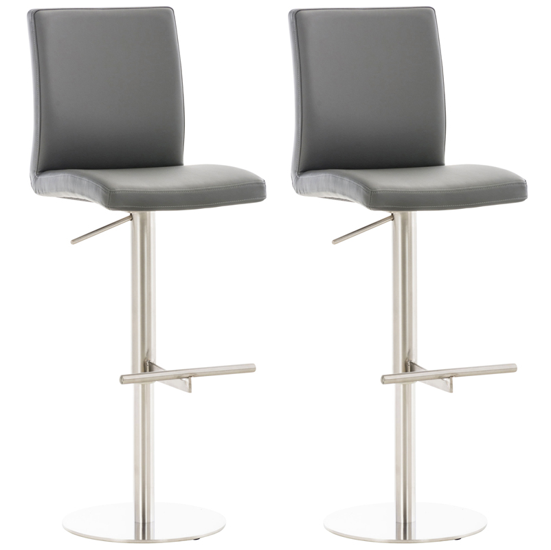 2er Set Barhocker Cadiz Kunstlederbezug