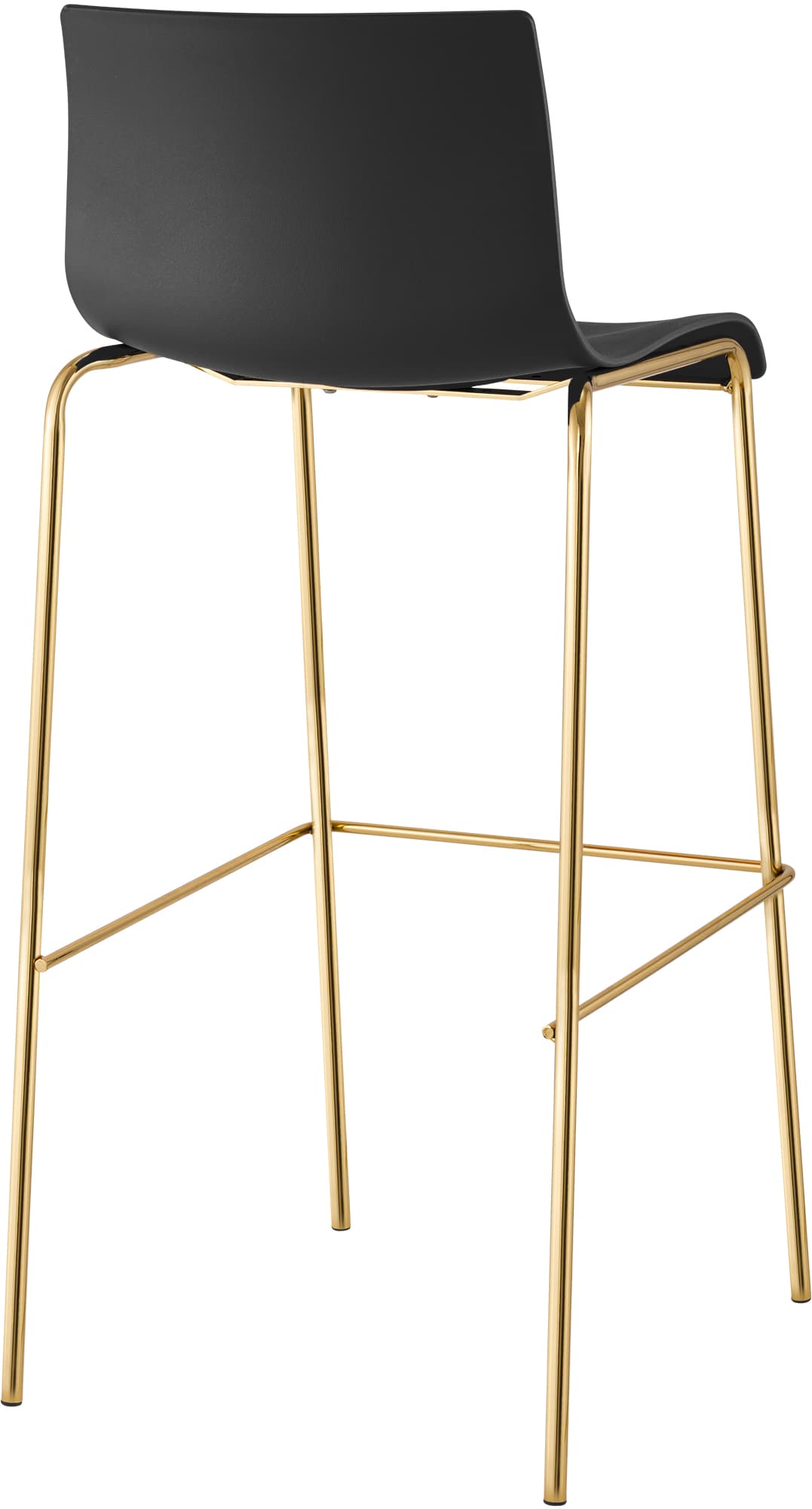 Barhocker Hover Kunststoff Vierfußgestell Gold