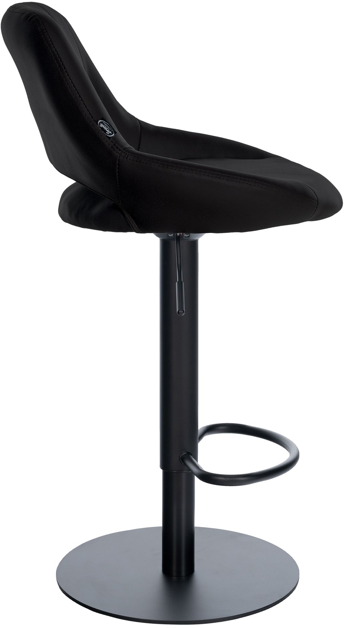 2er Set Barhocker Milet Schwarz mit extra schweren Standfüßen