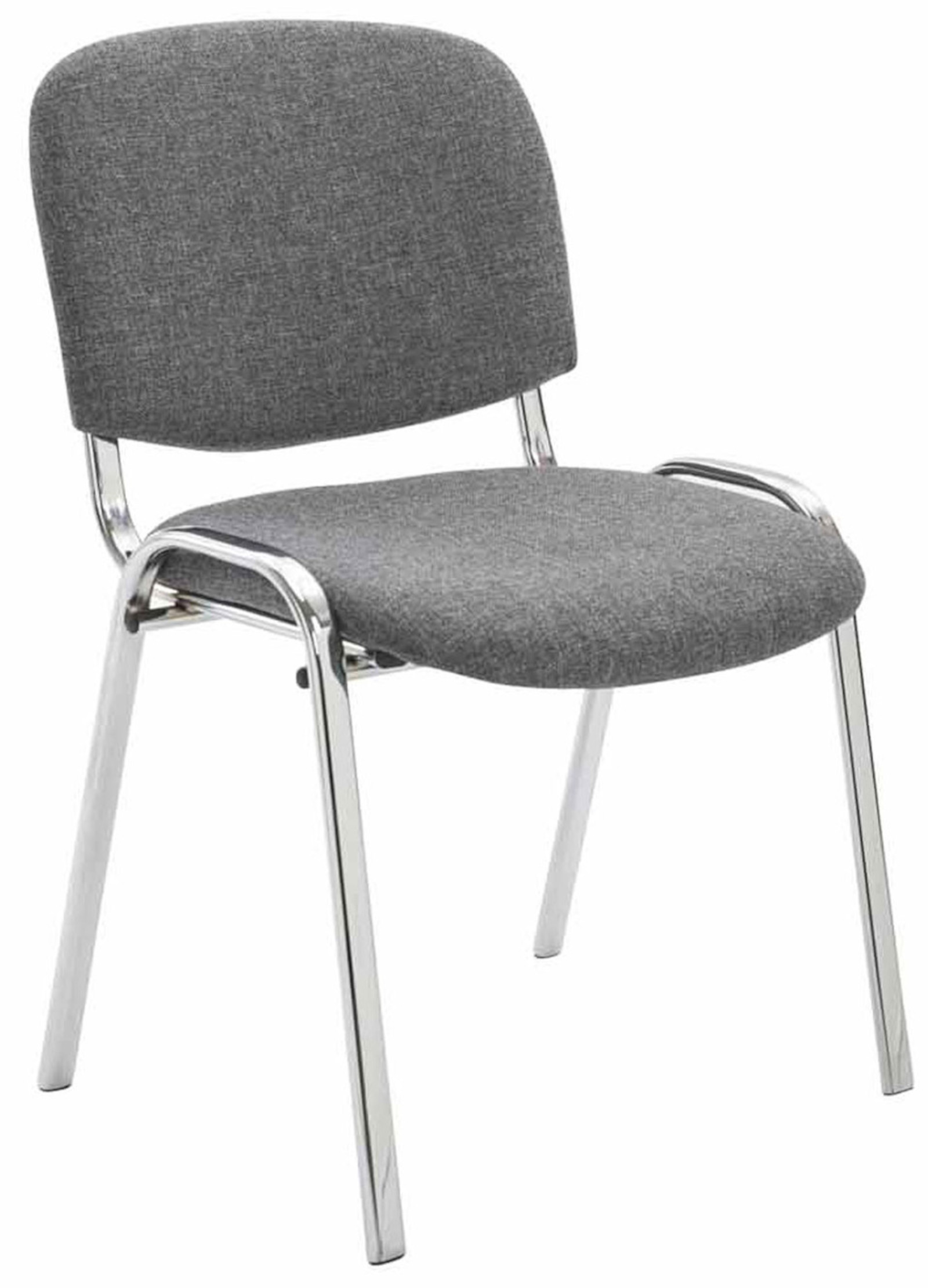4er Set Stühle Ken Chrom Stoff