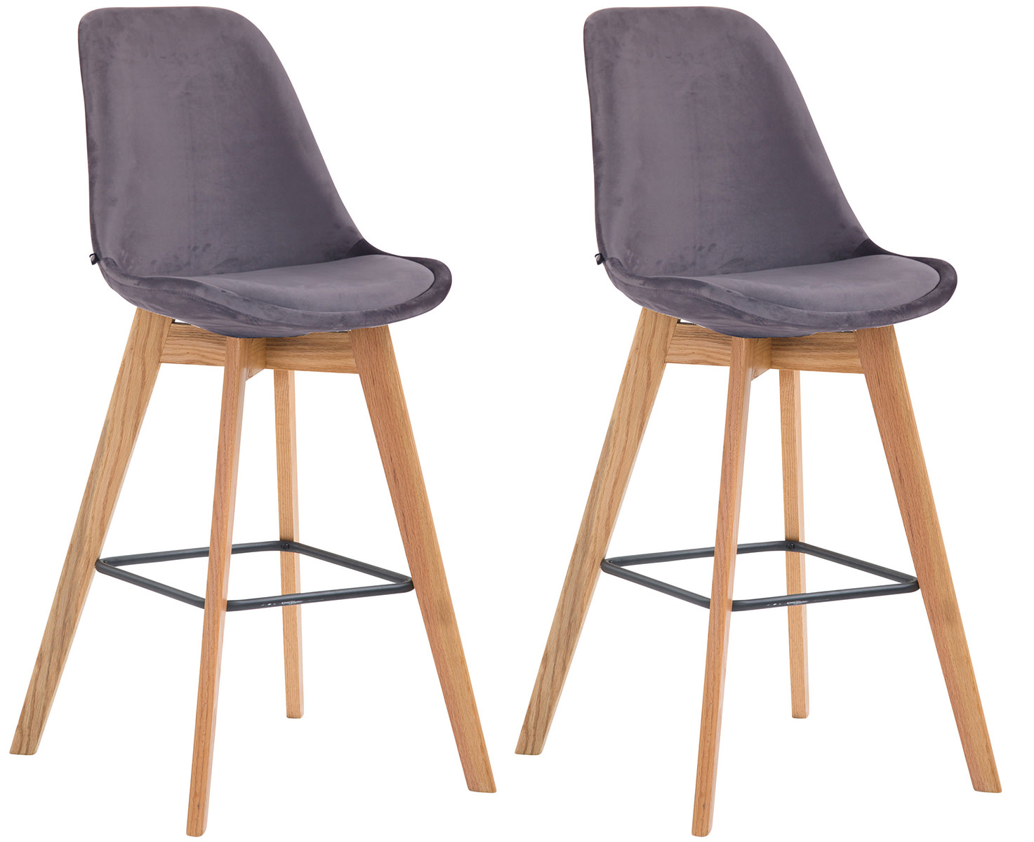 2er Set Barhocker Metz Samt