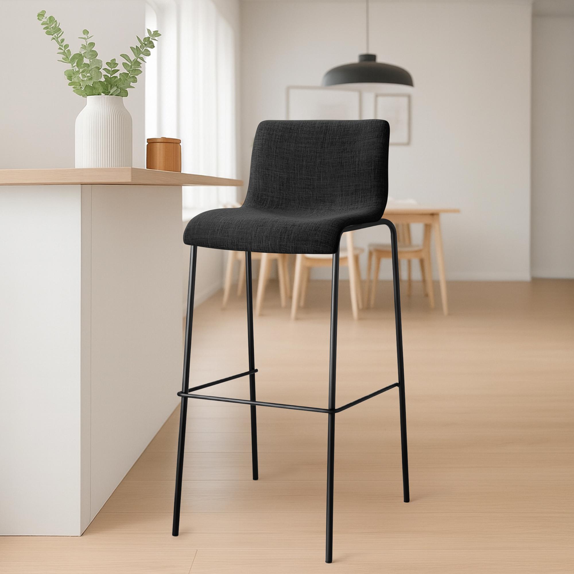 2er Set Barhocker Hover Stoff Vierfußgestell