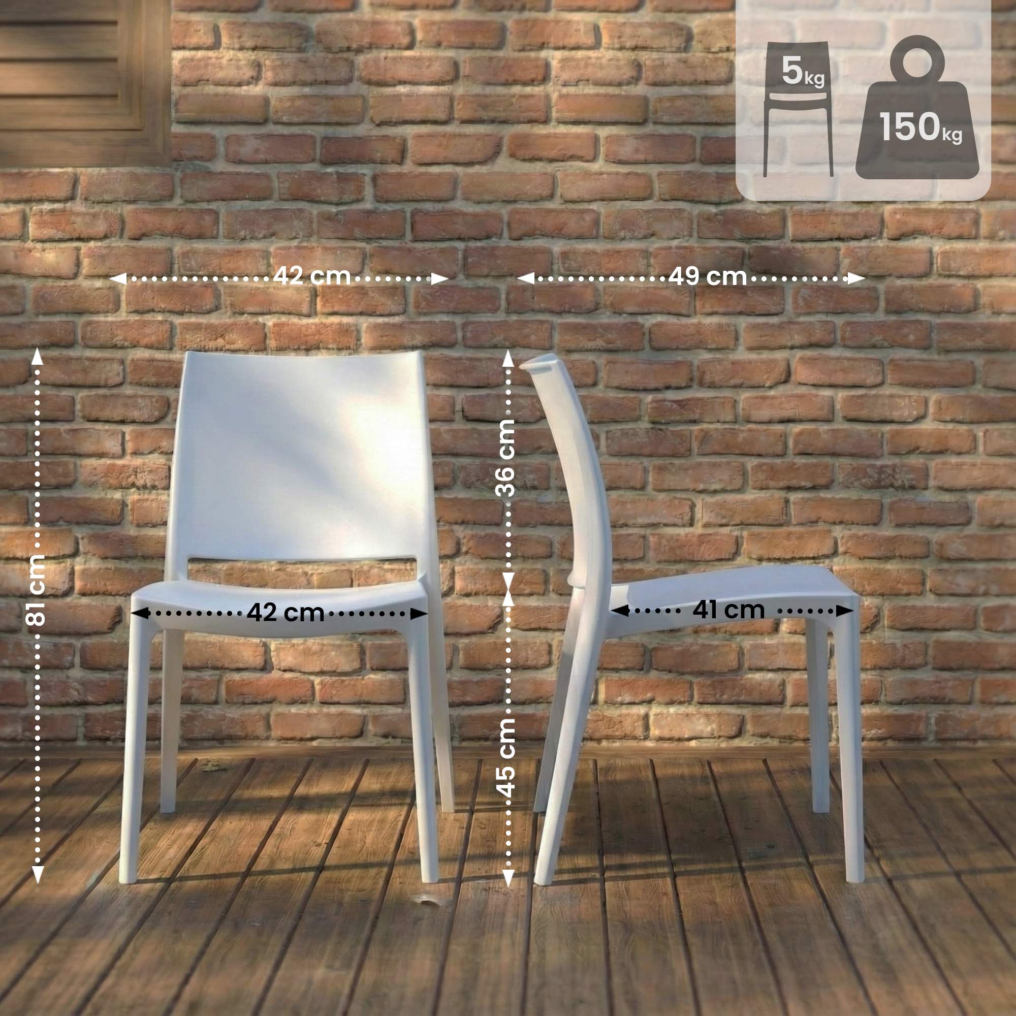 2er Set Gartenstühle Meton