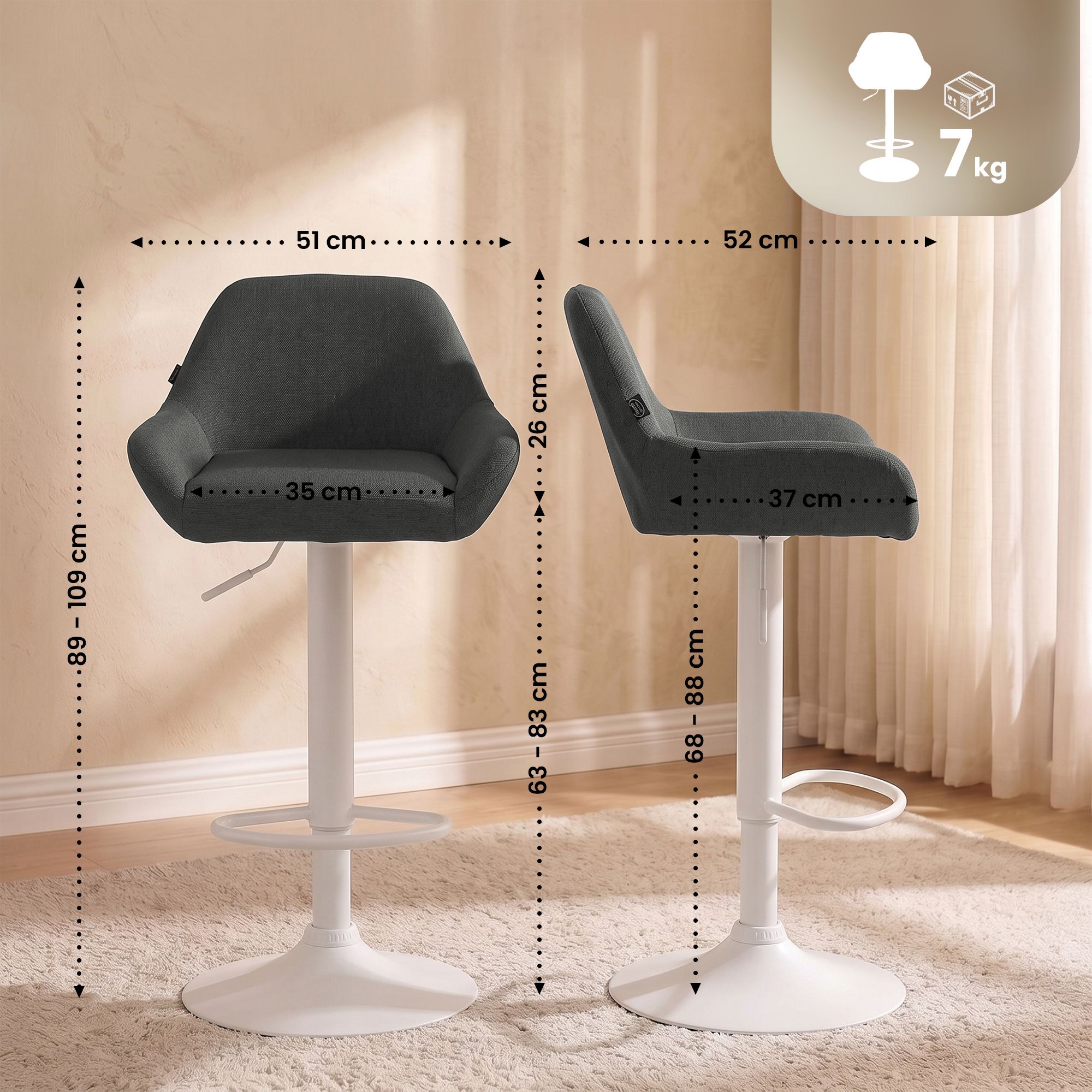Barhocker Braga Stoff