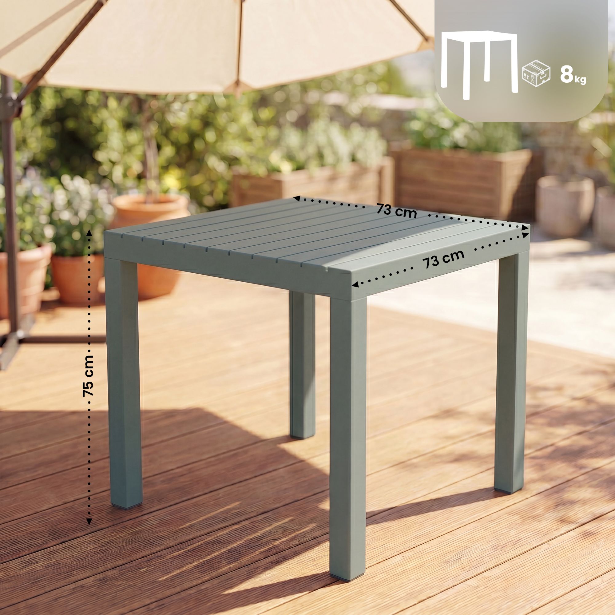 Gartentisch Kato 73 x 73 cm
